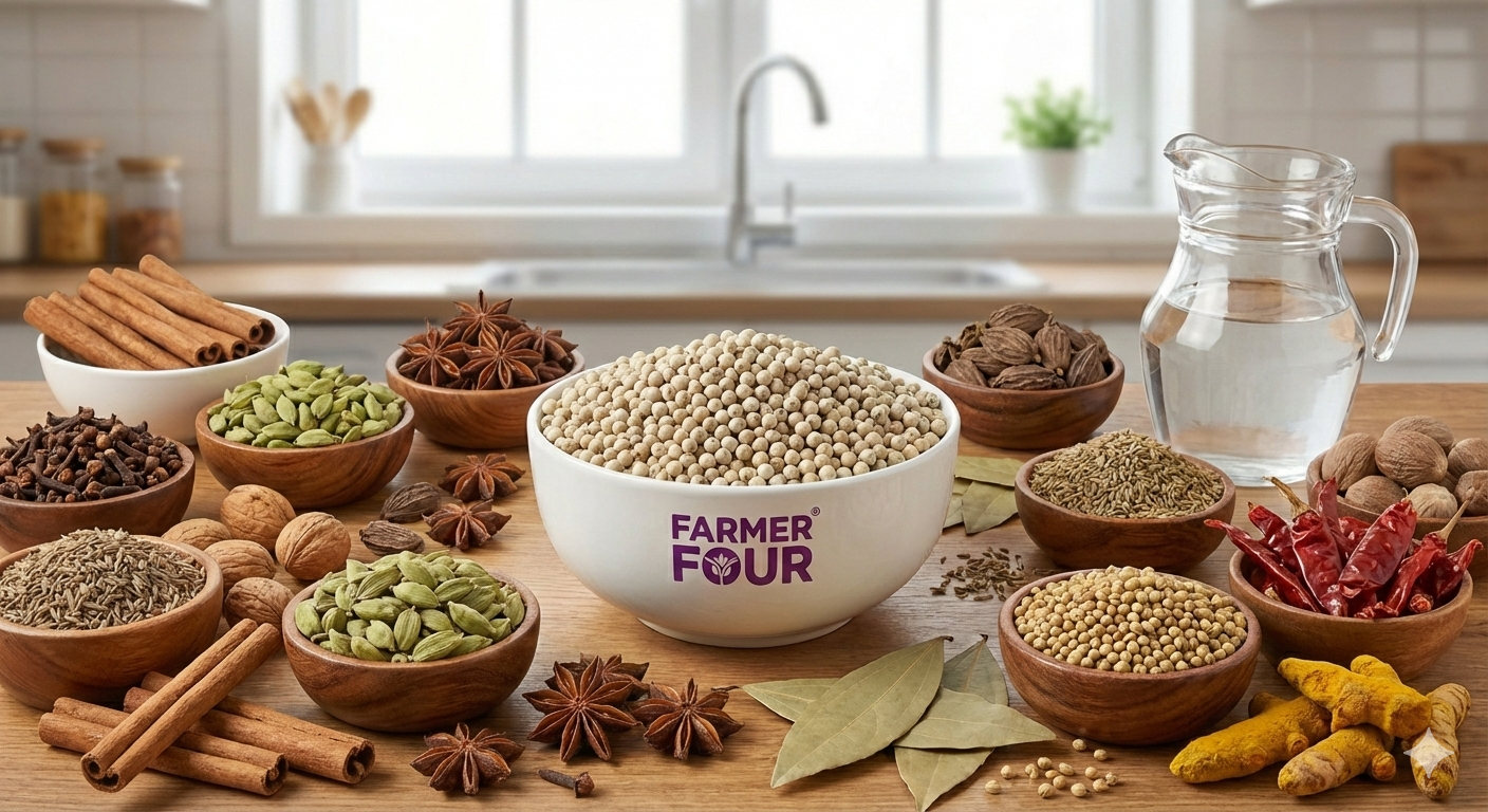 White Pepper, White Peppercorns, Safed Kali Mirch, Safed Mirch, Vellai Milagu, Bili Menasu, Velutha Kurumulaku, Tella Miriyam, Safed Golmarich, Piper Nigrum, White Pepper, White Peppercorns, Safed Kali Mirch (सफेद काली मिर्च), Safed Mirch (सफेद मिर्च), Vellai Milagu (வெள்ளை மிளகு), Bili Menasu (ಬಿಳಿ ಮೆಣಸು), Velutha Kurumulaku (വെളുത്ത കുരുമുളക്), Tella Miriyam (తెల్ల మిరియం), Safed Golmarich (সাদা গোলমরিচ), Piper Nigrum